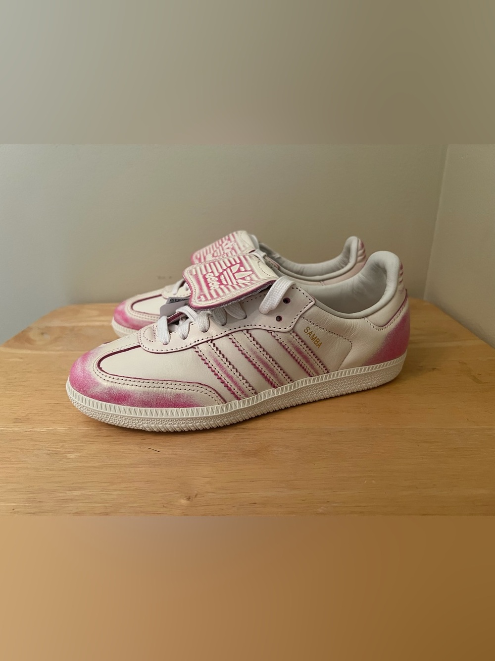 Adidas Originals Samba LT Women's 6.5 Cream Shock Pink JR5998